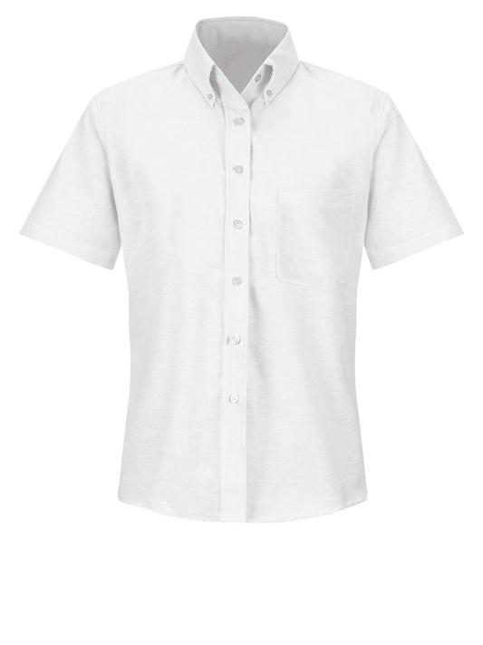 Women's Short Sleeve Executive Oxford Dress Shirt - SR61 - White