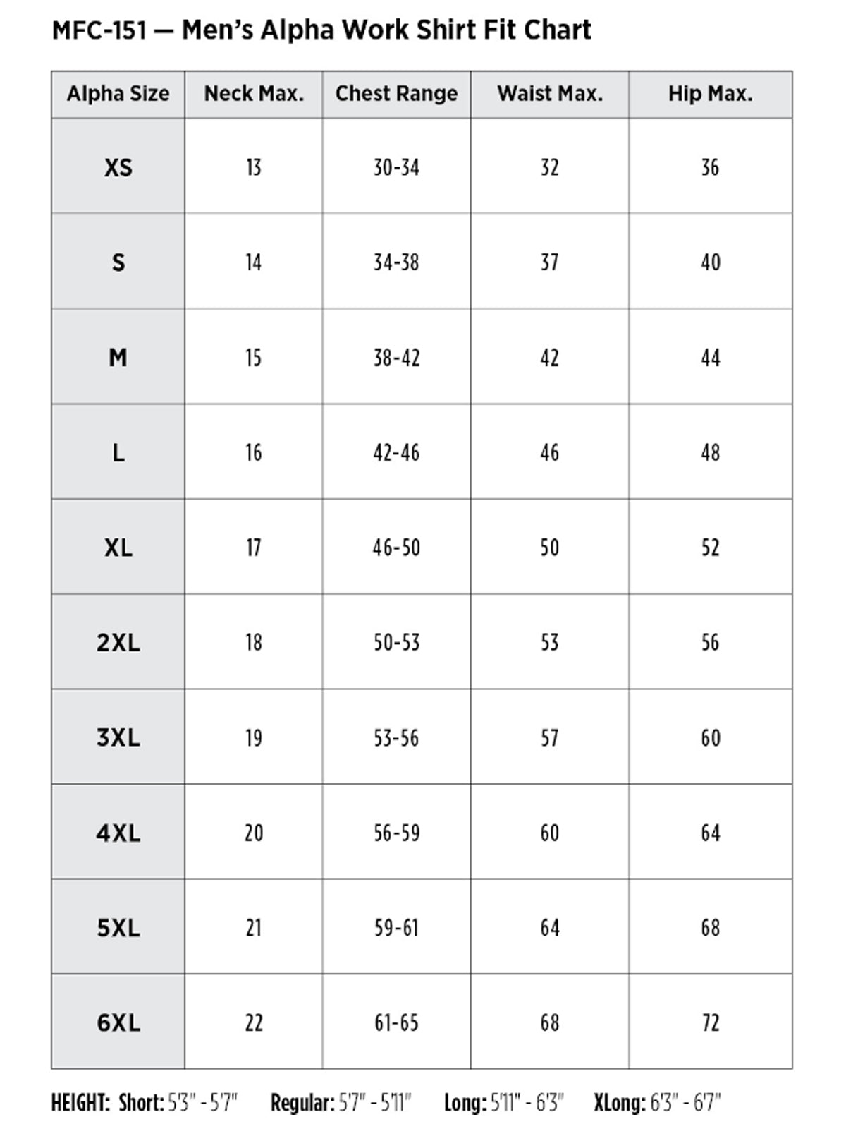 SIZECHART