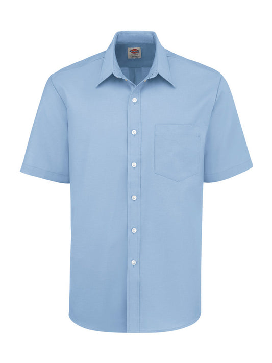 Men's Button-Down Oxford Short-Sleeve Shirt - SSS46 - Light Blue