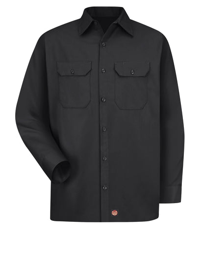 Men's Long Sleeve Utility Uniform Shirt - ST52 - Black