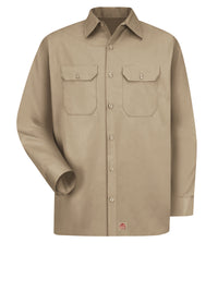 Men's Long Sleeve Utility Uniform Shirt - ST52 - Khaki