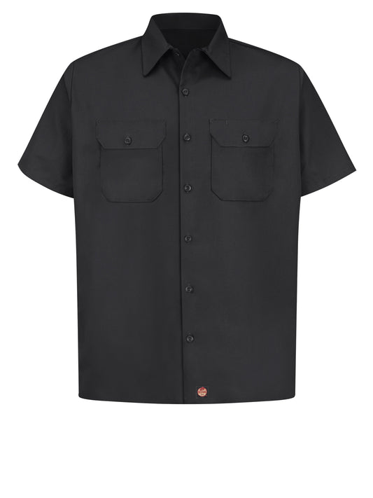 Men's Short Sleeve Utility Uniform Shirt - ST62 - Black