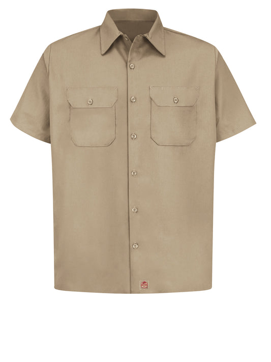 Men's Short Sleeve Utility Uniform Shirt - ST62 - Khaki