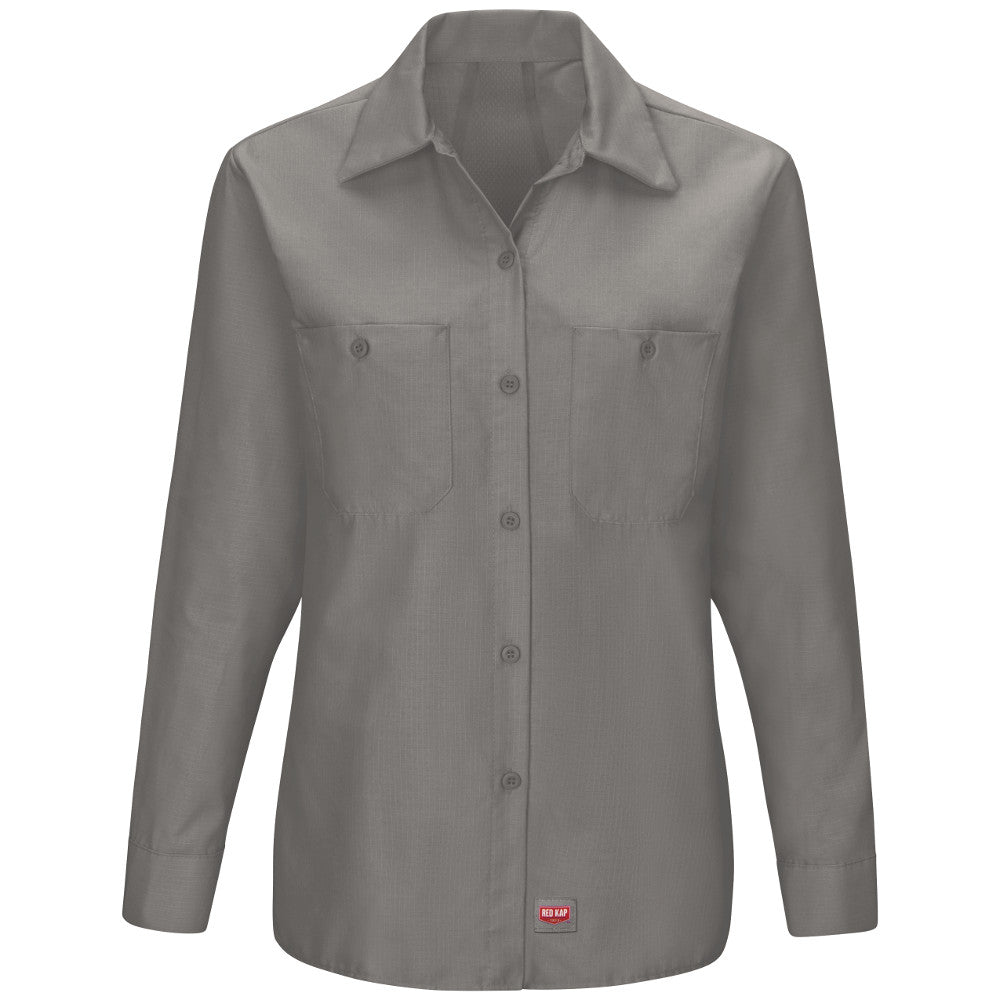 Women's Long Sleeve Work Shirt with Mimix - SX11 - Grey