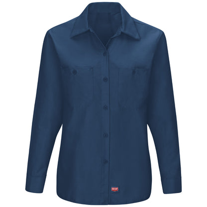 Women's Long Sleeve Work Shirt with Mimix - SX11 - Navy