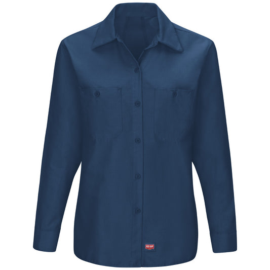 Women's Long Sleeve Work Shirt with Mimix - SX11 - Navy