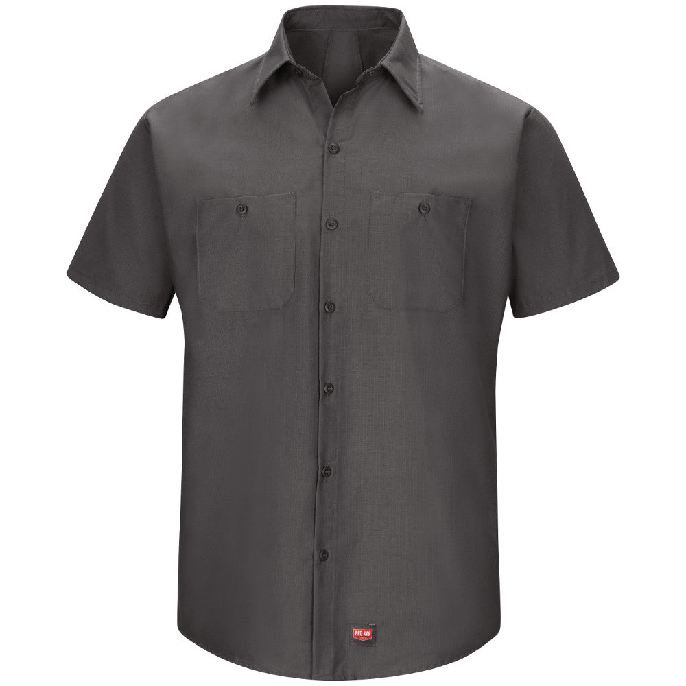 Men's Short-Sleeve MIMIX™ Work Shirt - SX20 - Charcoal