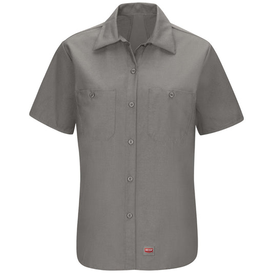 Women's Short Sleeve Mimix Work Shirt - SX21 - Grey