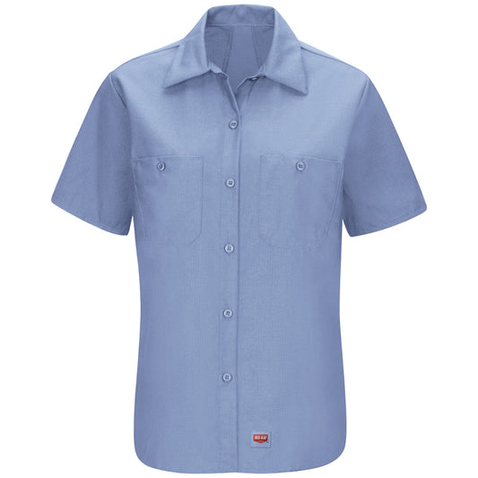 Women's Short Sleeve Mimix Work Shirt - SX21 - Light Blue