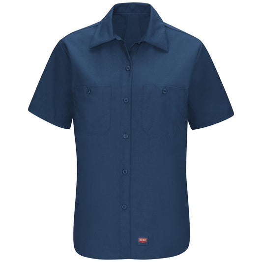 Women's Short Sleeve Mimix Work Shirt - SX21 - Navy