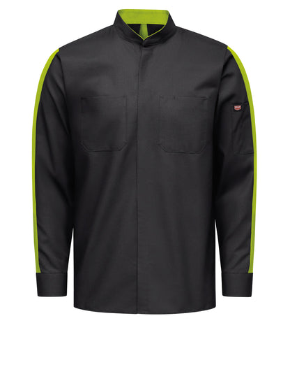 Men's Long Sleeve Two-Tone Pro+ Work Shirt with OilBlok and MIMIX™ - SX36 - Black/Hi-Vis Yellow