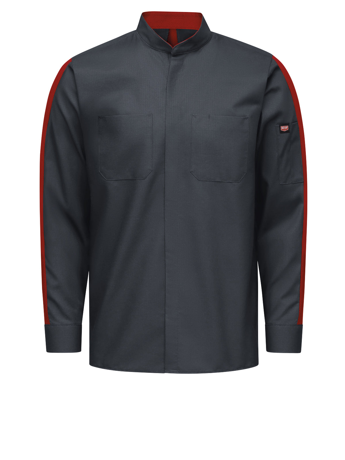 Men's Long Sleeve Two-Tone Pro+ Work Shirt with OilBlok and MIMIX™ - SX36 - Charcoal/Fireball