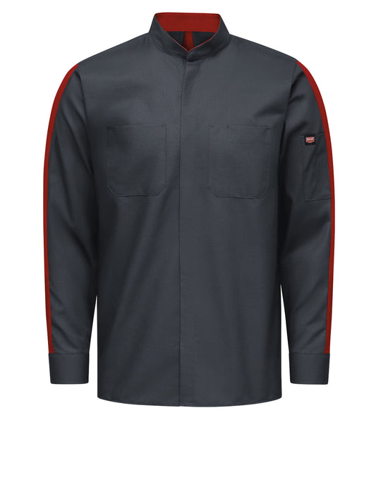 Men's Long Sleeve Two-Tone Pro+ Work Shirt with OilBlok and MIMIX™ - SX36 - Charcoal/Fireball