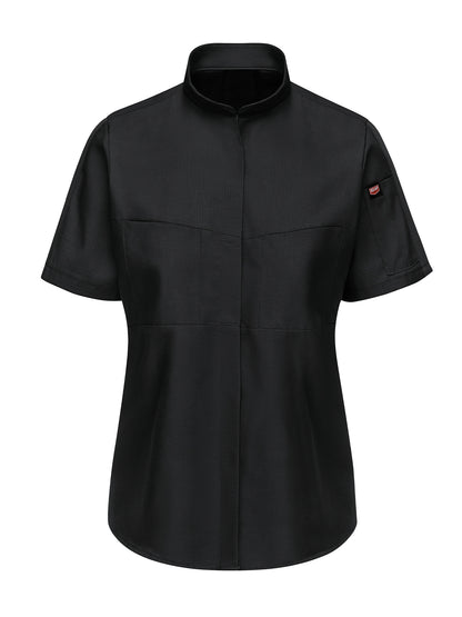 Women's Short Sleeve Performance Pro+ Work Shirt with OilBlok + Mimix™ - SX45 - Black