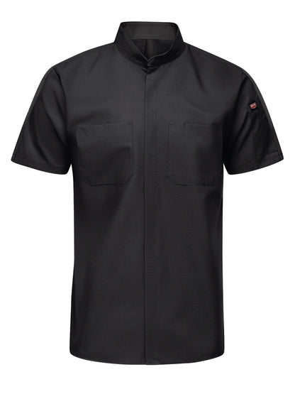 Men's Short Sleeve Two Tone Pro+ Work Shirt with OilBlok and MIMIX™ - SX46 - Black