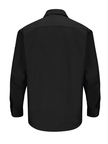 Men's Long Sleeve Two-Tone Crew Shirt - SY10 - Black