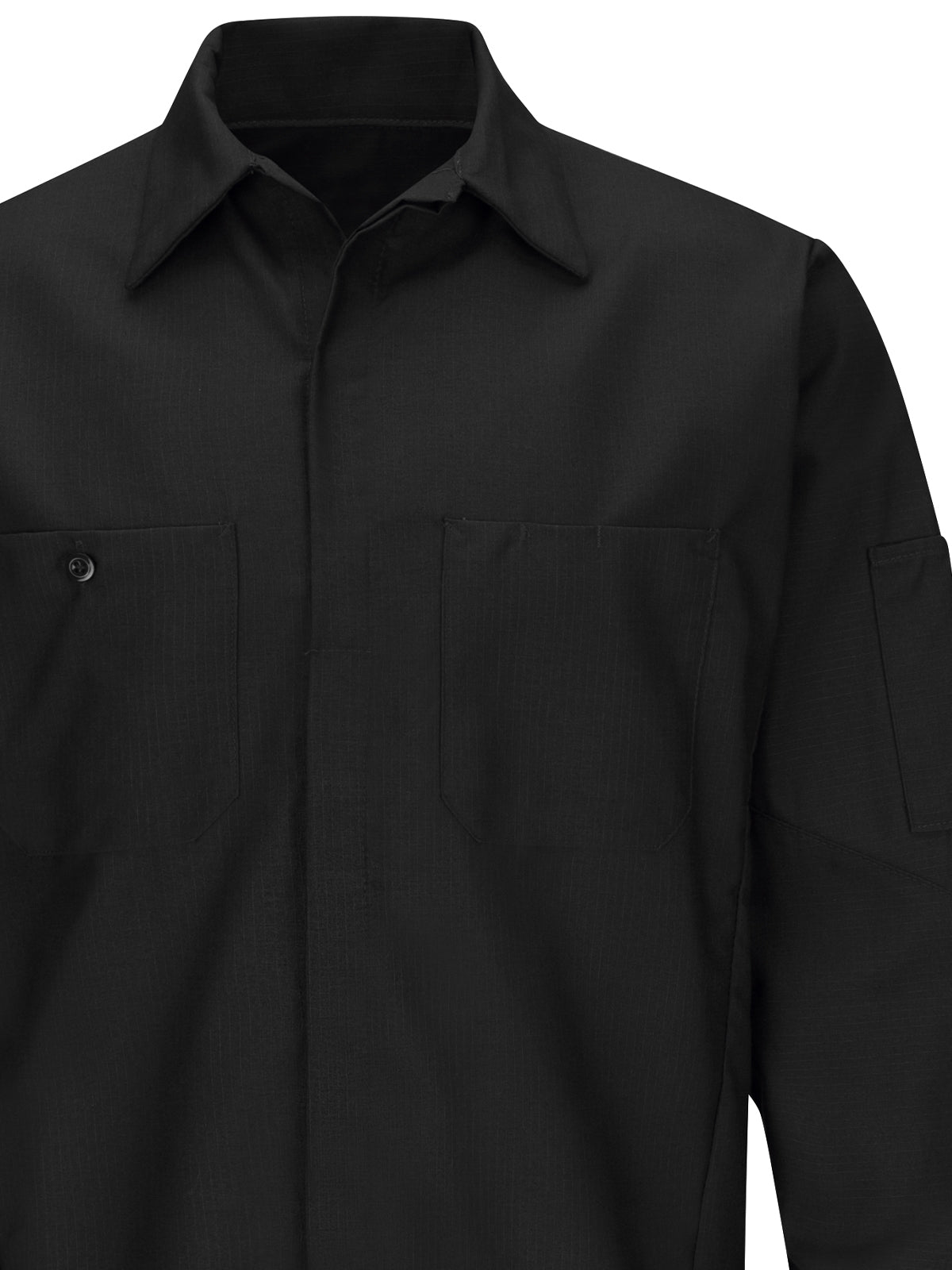 Men's Long Sleeve Two-Tone Crew Shirt - SY10 - Black