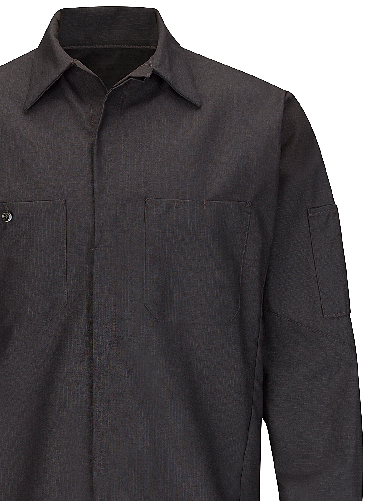 Men's Long Sleeve Two-Tone Crew Shirt - SY10 - Charcoal