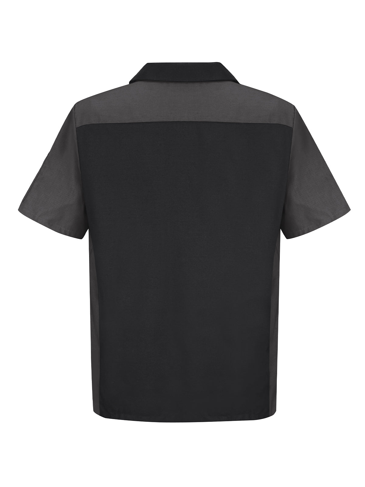 Men's Short Sleeve Two-Tone Crew Shirt - SY20 - Black/Charcoal