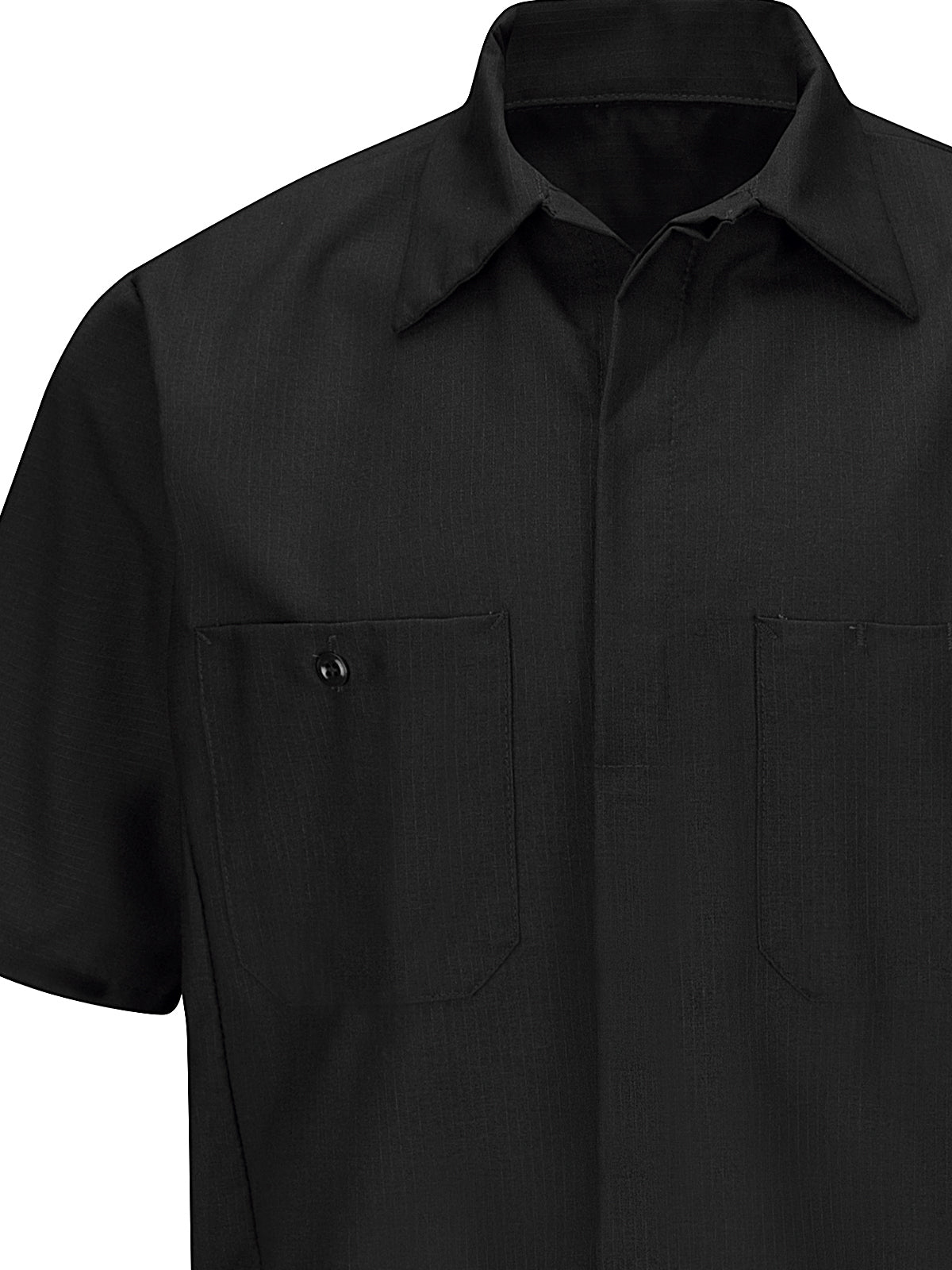 Men's Short Sleeve Two-Tone Crew Shirt - SY20 - Black