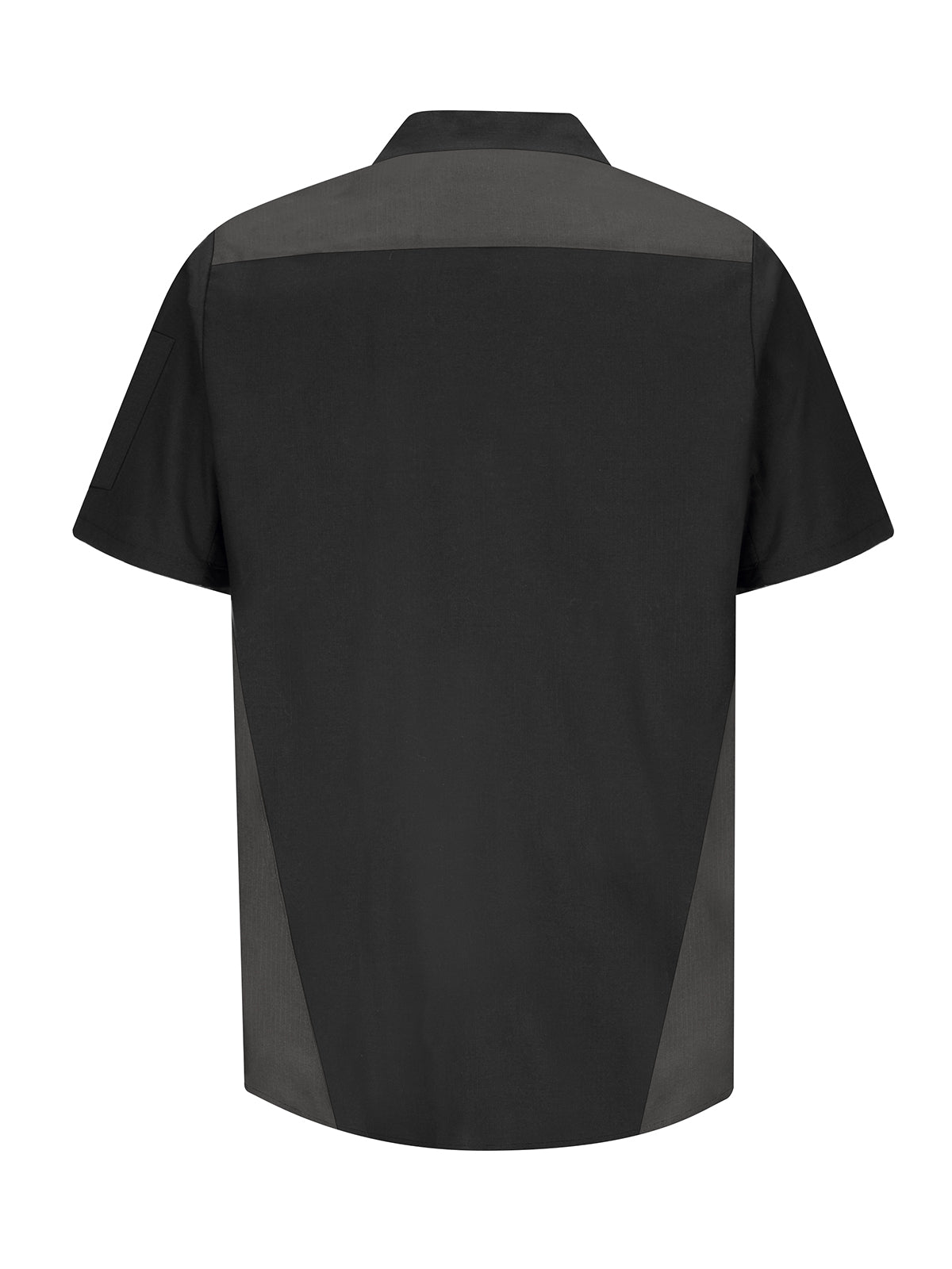 Men's Short Sleeve Tri-Color Shop Shirt - SY28 - Black/Charcoal