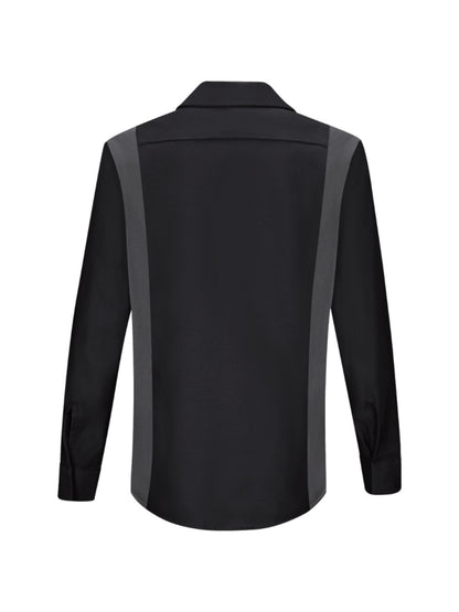 Women's Long Sleeve Performance Plus Shop Shirt - SY31 - Black / Charcoal