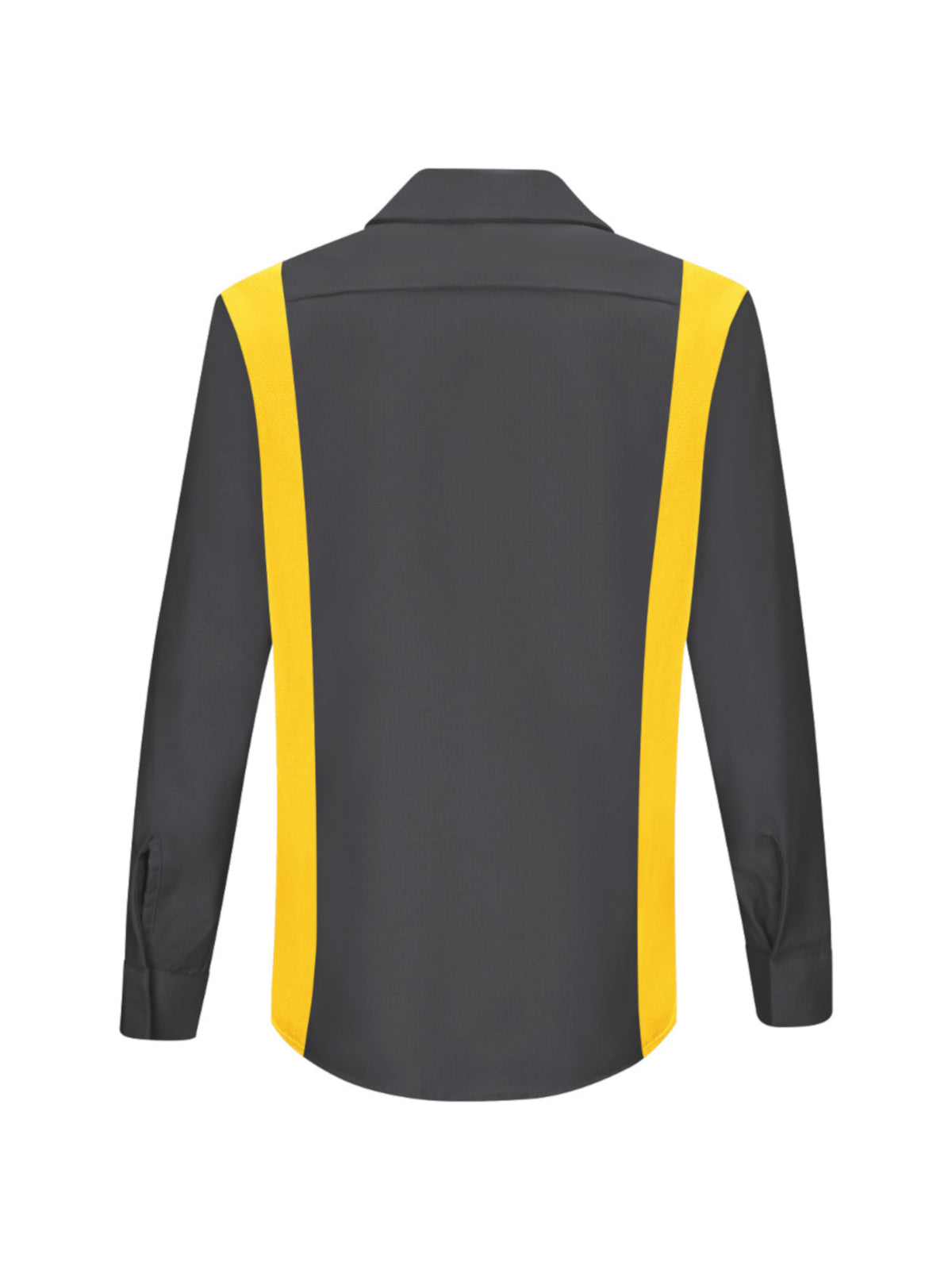 Women's Long Sleeve Performance Plus Shop Shirt - SY31 - Charcoal / Yellow