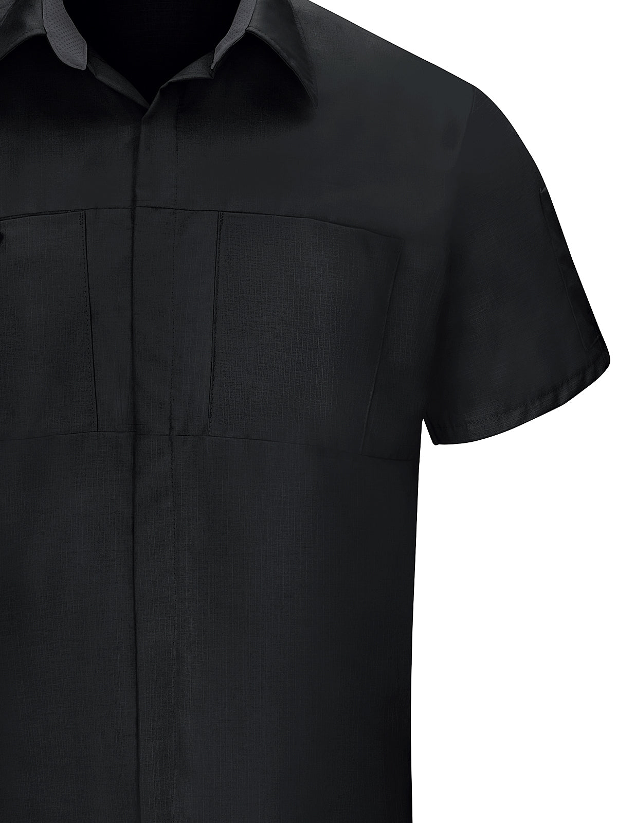 Men's Short Sleeve Performance Plus Shop Shirt - SY42 - Black / Charcoal