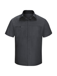 Men's Short Sleeve Performance Plus Shop Shirt - SY42 - Charcoal/Black