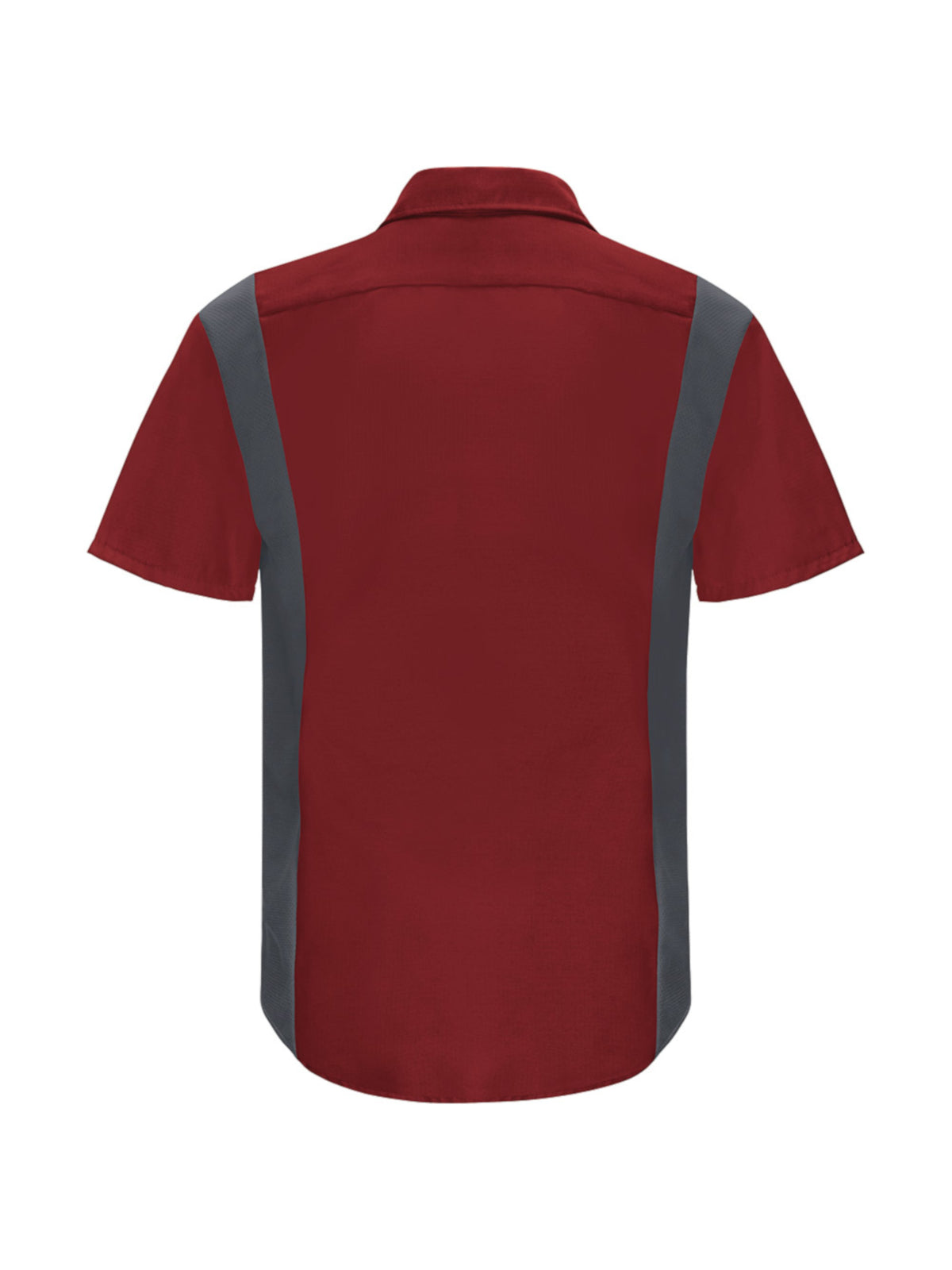 Men's Short Sleeve Performance Plus Shop Shirt - SY42 - Fireball Red/Charcoal