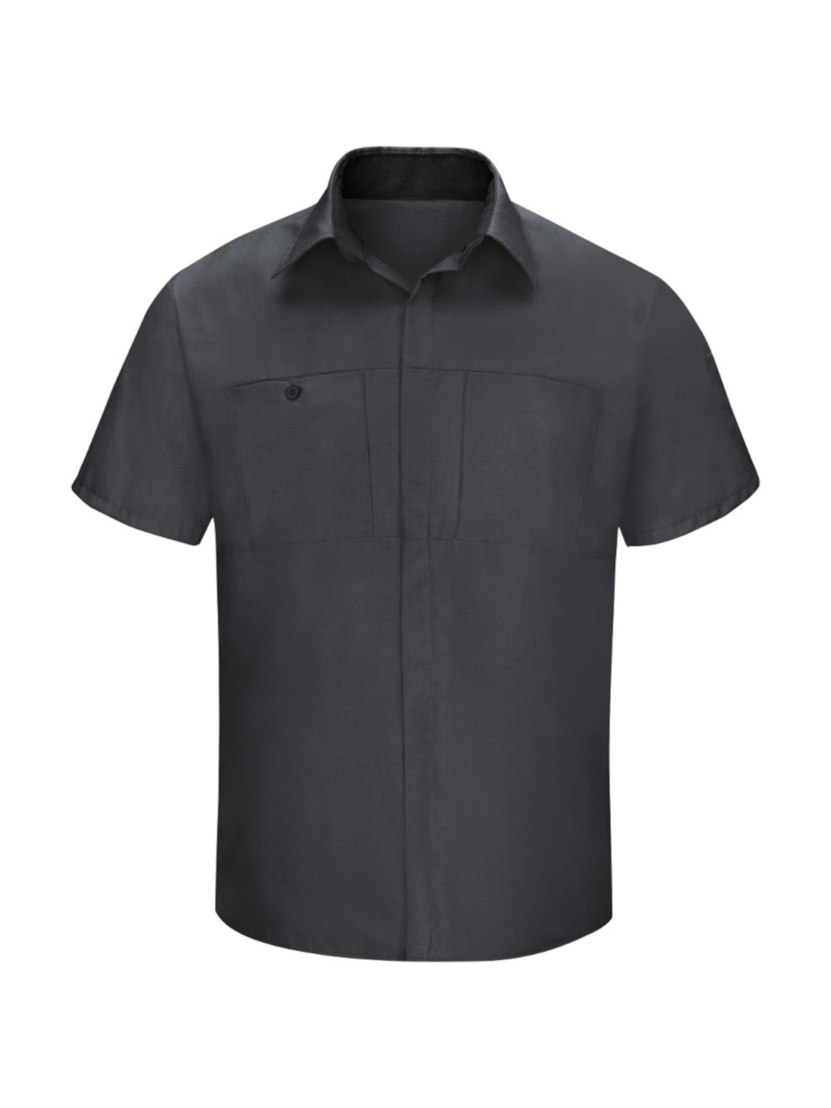 Men's Short Sleeve Performance Plus Shop Shirt - SY42 - Light Grey/Charcoal Mesh