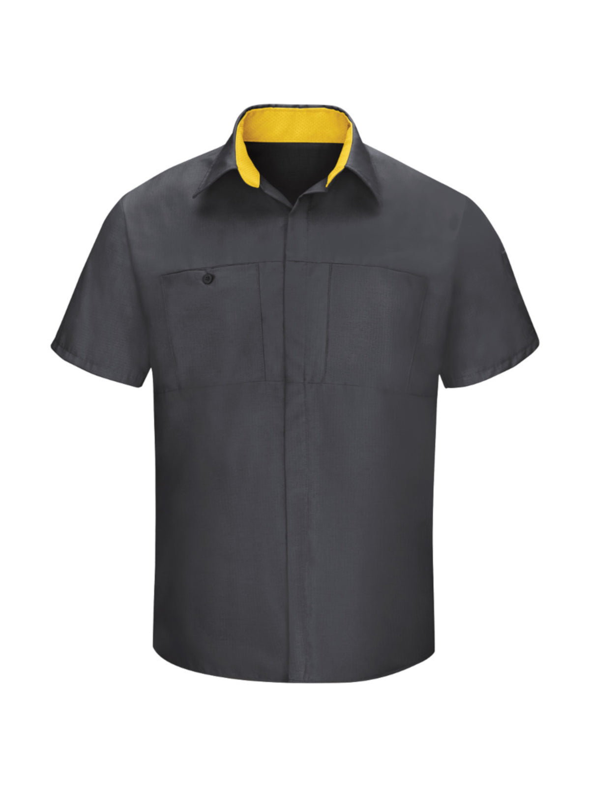 Men's Short Sleeve Performance Plus Shop Shirt - SY42 - Fireball Red/Charcoal