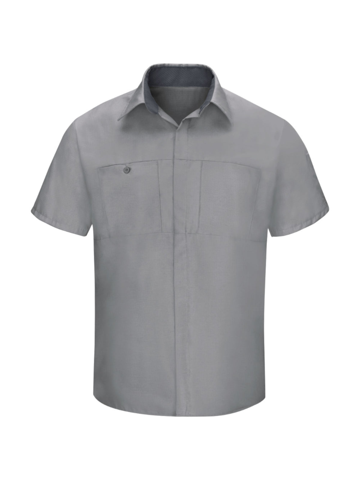 Men's Short Sleeve Performance Plus Shop Shirt - SY42 - Fireball Red/Charcoal