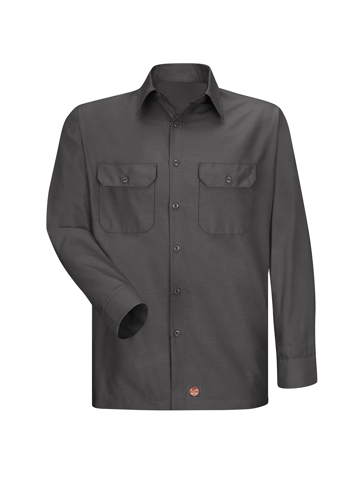 Men's Long Sleeve Solid Rip Stop Shirt - SY50 - Charcoal