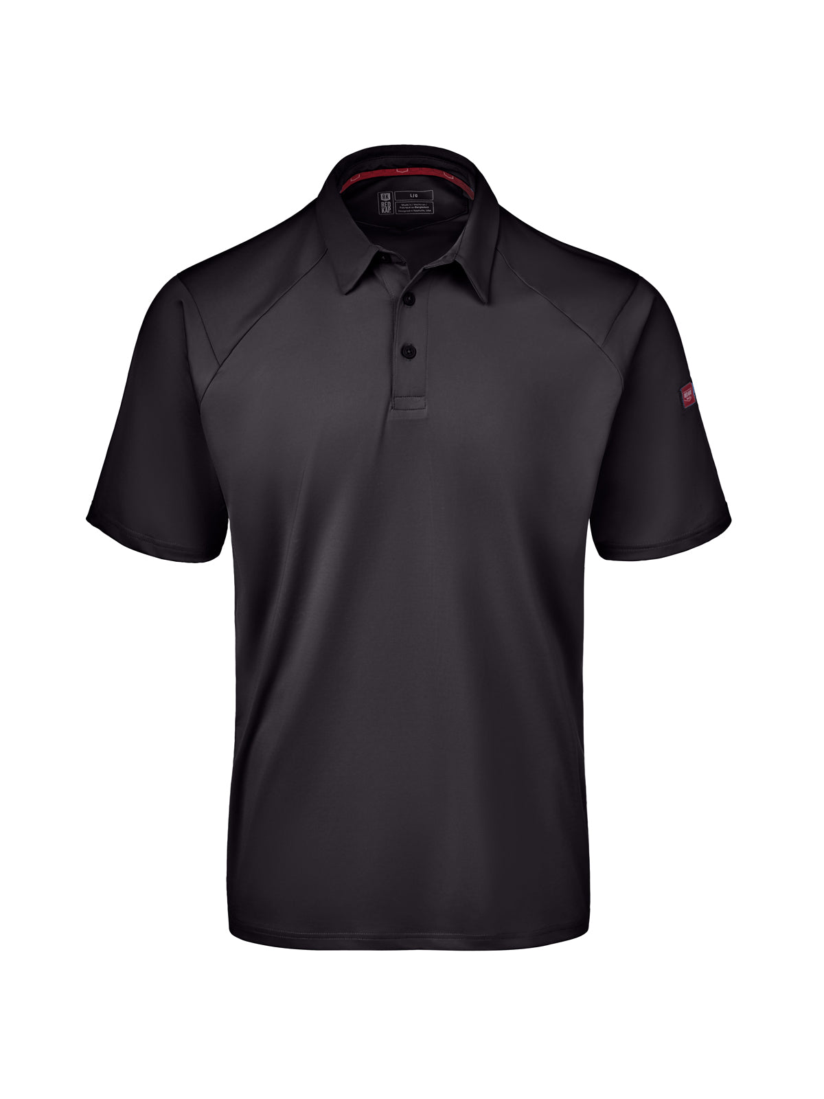 Men's Pocketless Cooling Stretch Jersey Polo - TCM2 - Black