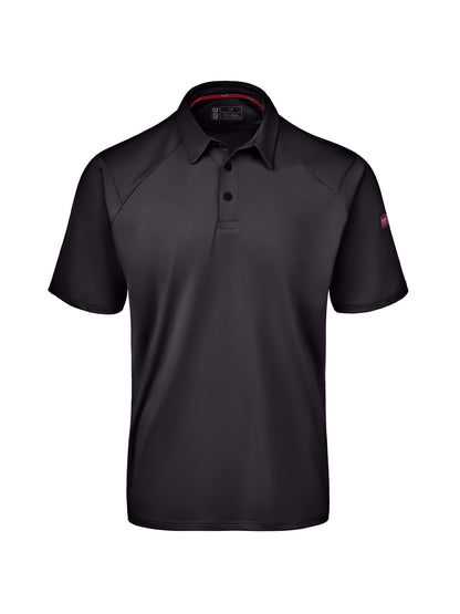 Men's Pocketless Cooling Stretch Jersey Polo - TCM2 - Black