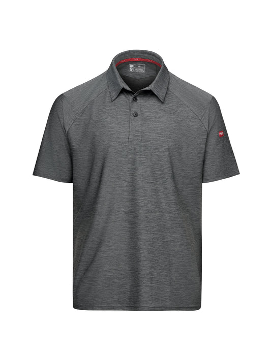 Men's Pocketless Cooling Stretch Jersey Polo - TCM2 - Grey Heather