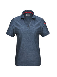 Women's Pocketless Cooling Stretch Jersey Polo - TCW1 - Blue Heather
