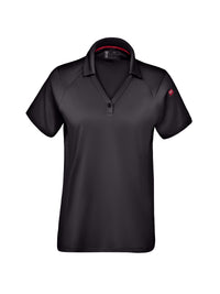 Women's Pocketless Cooling Stretch Jersey Polo - TCW1 - Black