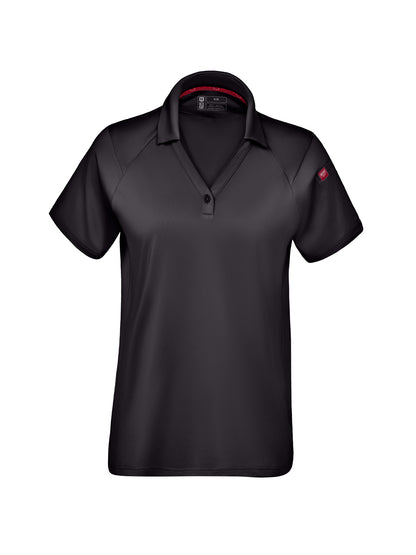 Women's Pocketless Cooling Stretch Jersey Polo - TCW1 - Black