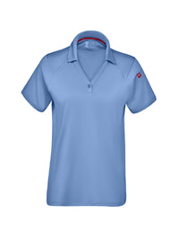 Women's Pocketless Cooling Stretch Jersey Polo - TCW1 - Medium Blue