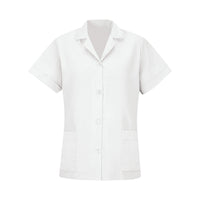 Women's Short-Sleeve Loose Fit Smock - TP23 - White