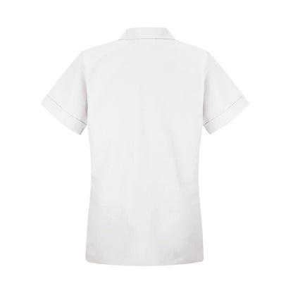 Women's Short-Sleeve Loose Fit Smock - TP23 - White