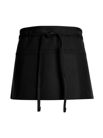 Unisex Waist Apron with Squared Corners - TT46 - Black