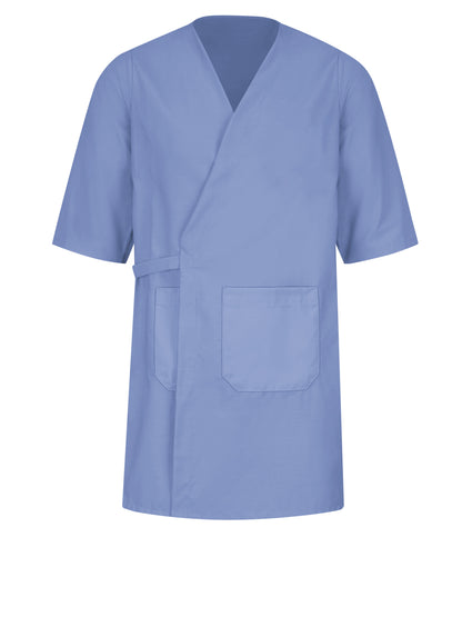 Unisex 30" Collarless Butcher Wrap - WP10 - Light Blue