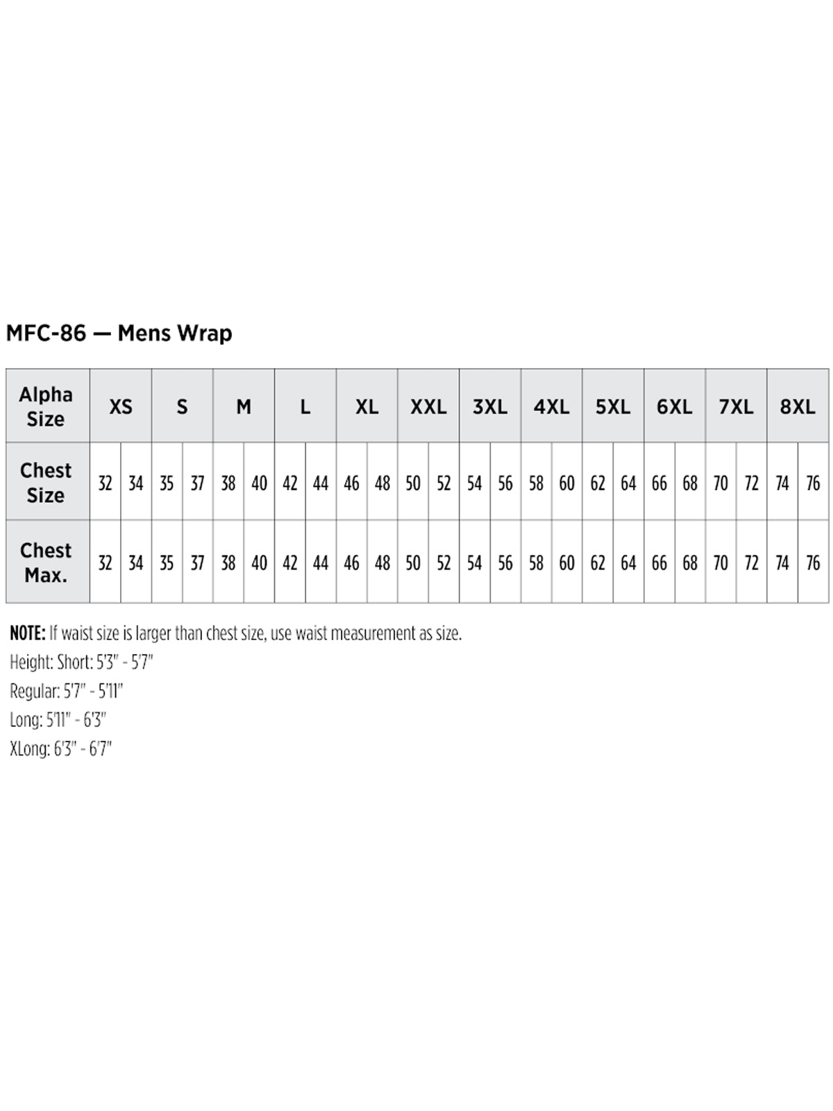 SIZECHART