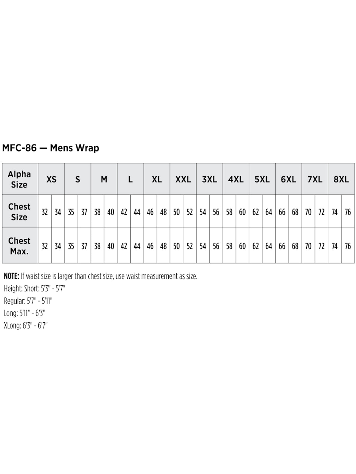 SIZECHART
