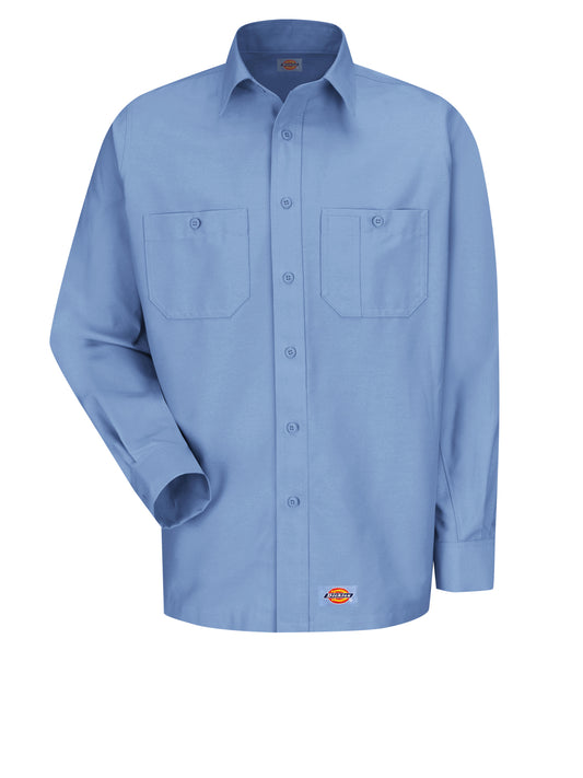 Men's Long Sleeve Black Canvas Workshirt - WS10 - Light Blue