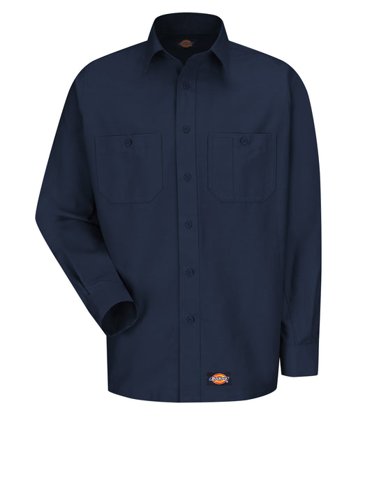 Men's Long Sleeve Black Canvas Workshirt - WS10 - Navy