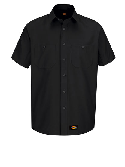 Men's Canvas Short-Sleeve Work Shirt - WS20 - Black